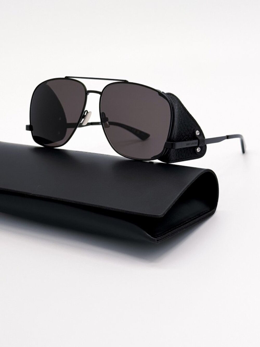 NEW SAINT LAURENT SL 653 LEON 002 SUNGLASSES AVIATOR BLACK GRAY WOMEN SL653 LEON